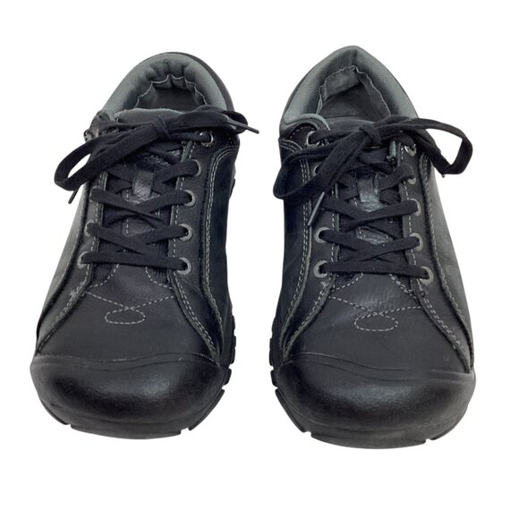 Keen Briggs ll Nubuck Leather Womens 8.5 Black Leather Loafers Sneakers - Picture 2 of 12